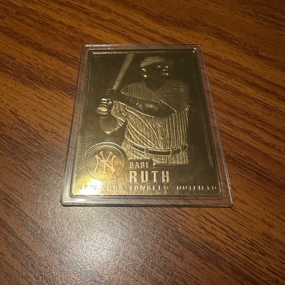 Gold Babe Ruth Collectible Card